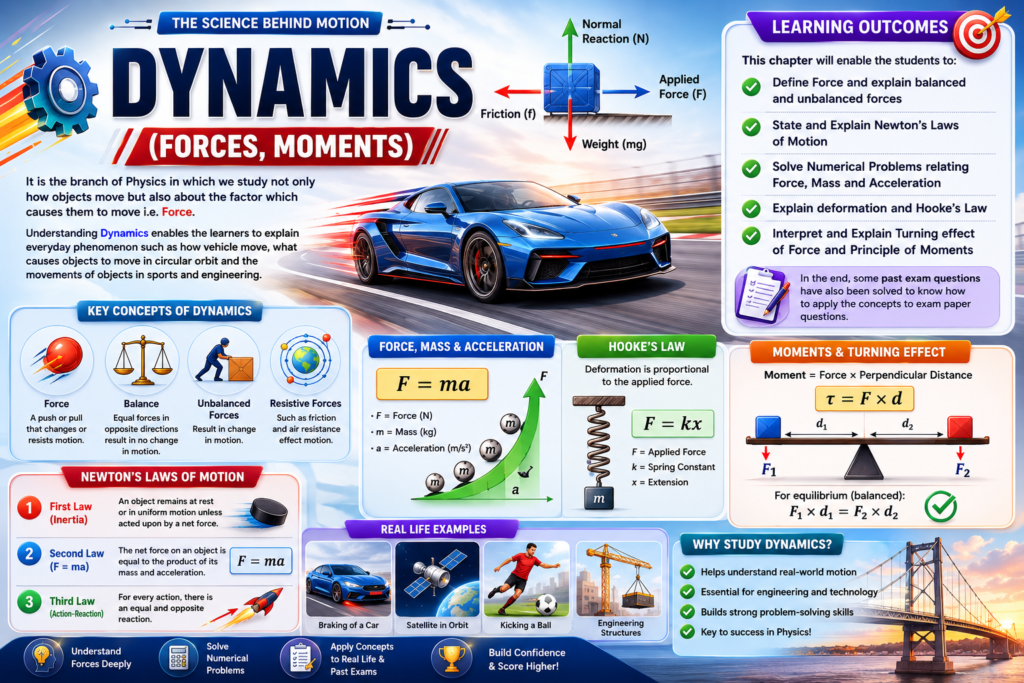 Fundamentals of Dynamics: Forces, Moments, and the Laws of Motion
